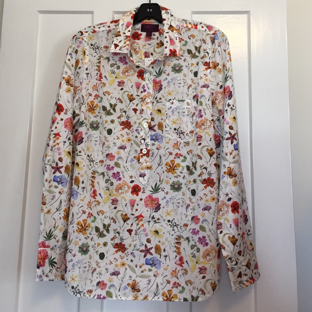 J. Crew Liberty Art Fabric Popover